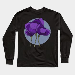 Vibrant Purple Flowers Plant Art Long Sleeve T-Shirt